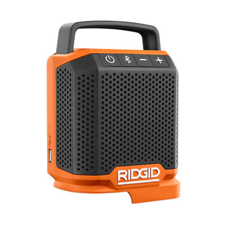 Open Box - RIDGID 18V Cordless Bluetooth Speaker (Tool Only)